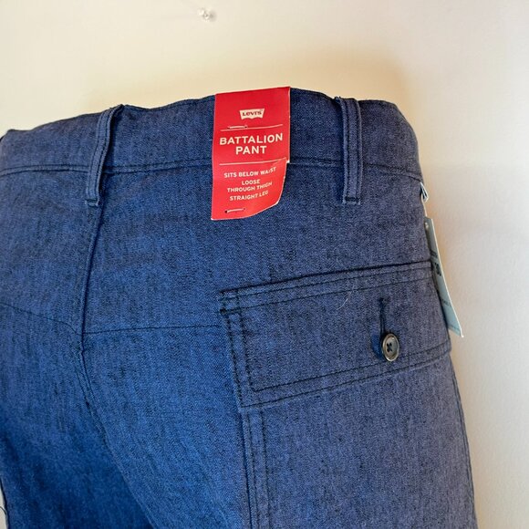 LEVI'S Men's Dark Blue Straight Leg Battalion Pant - Size 40 x 30 - NWT $68 - Picture 6 of 6